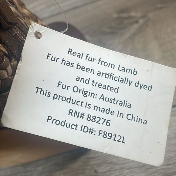 NWT Ugg Fatima Woven Brown Leather Women’s Sz 7 Elegant Platform Heeled Shoes - Picture 14 of 16